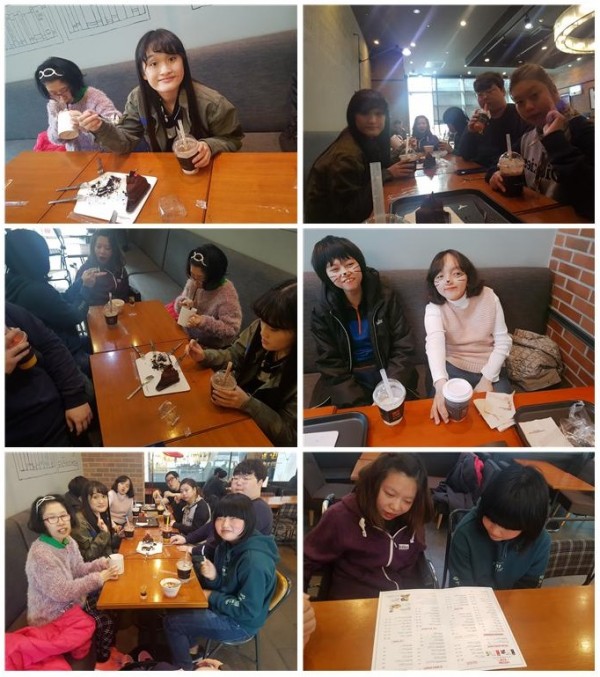 라온아카데미 외부활동 카페방문 사진