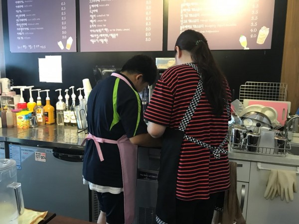 바리스타실습모습