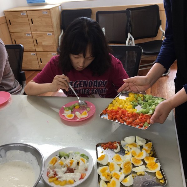 일상생활훈련 요리활동 샐러드만들기