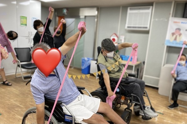 밴드체조하는 모습