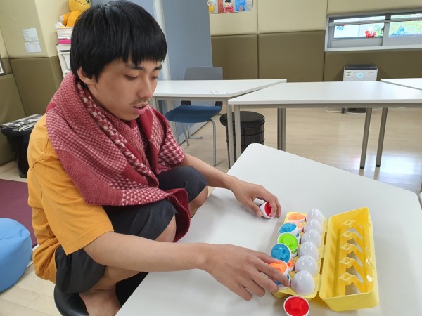감각활동 도형 계란 맞추기