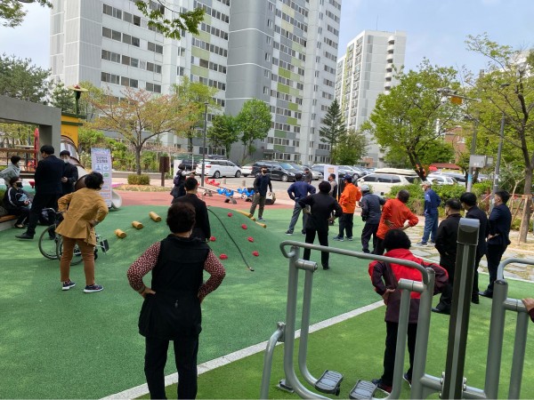 주민분들과 건강체조
