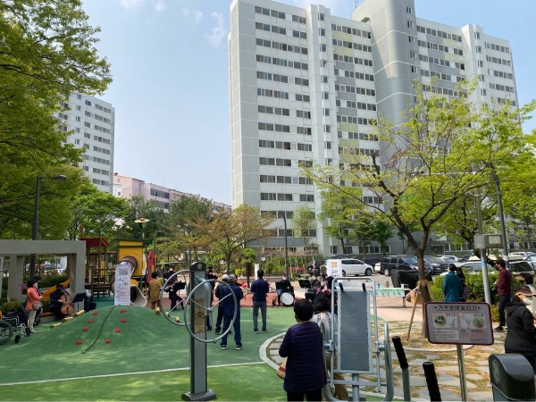 건강체조 사진 전경