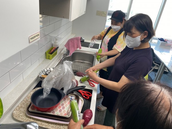 전 만들기 재료손질