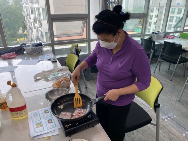 샌드위치 햄 굽기