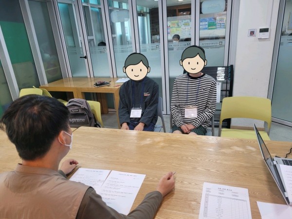 모의면접 진행하는 모습3