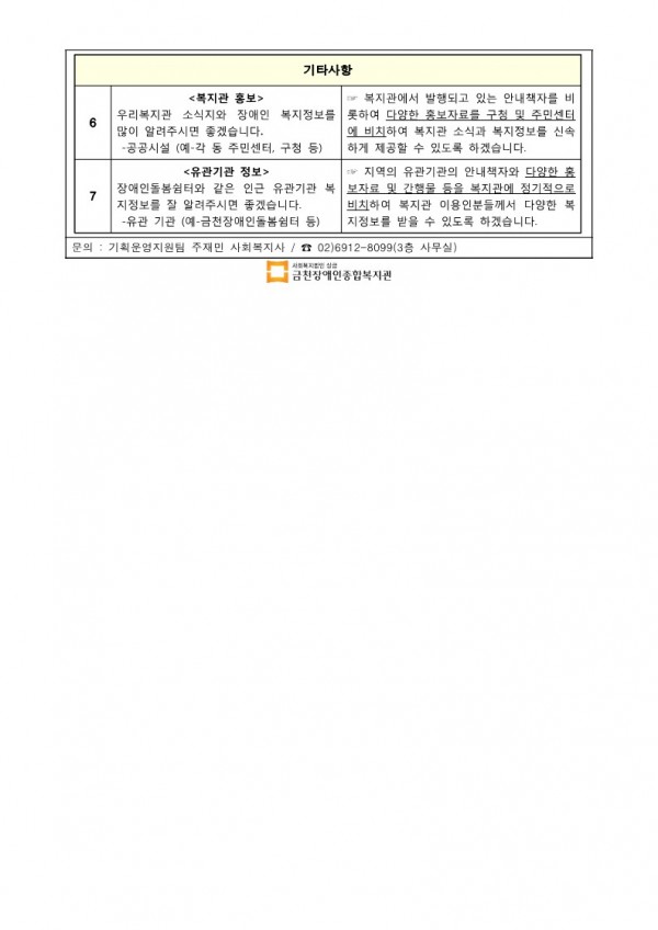 1분기 행복위원회 기타사항 모니터링에 대한 내용