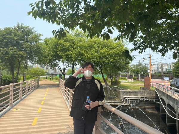 의왕 산책코스에서 사진 촬영한 모습