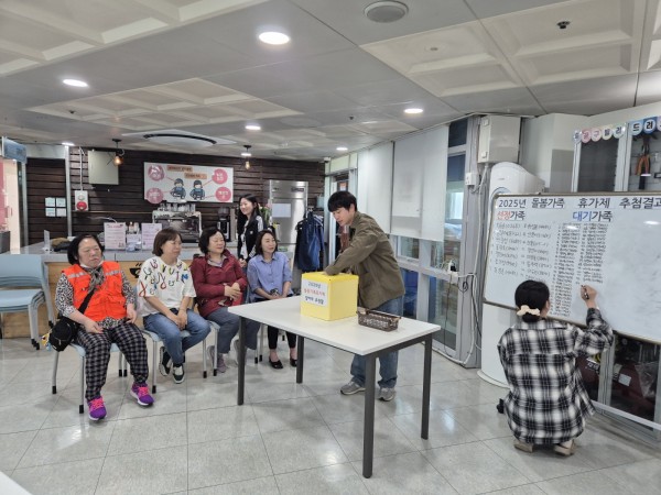 추첨 진행 전체 모습
