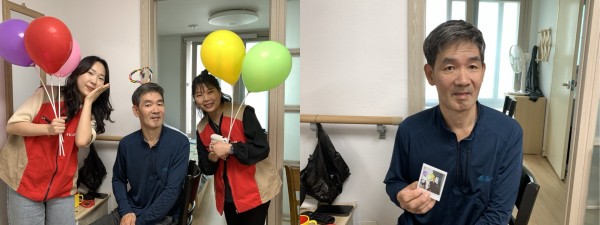 이용인과 후지필름 함께 사진찍는 모습