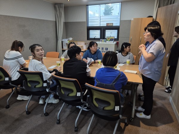 마음쉼에 방문한 모습