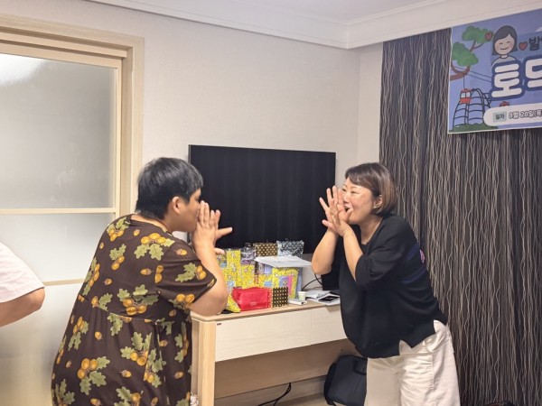 저녁 레크레이션 참여 모습