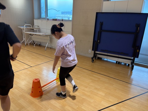 장애물 넘는 모습