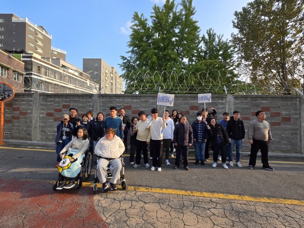 안전하게 독산 파출소로 대피한 모습