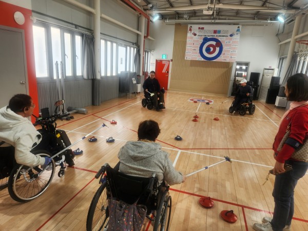 휠체어팀 컬링훈련 전경