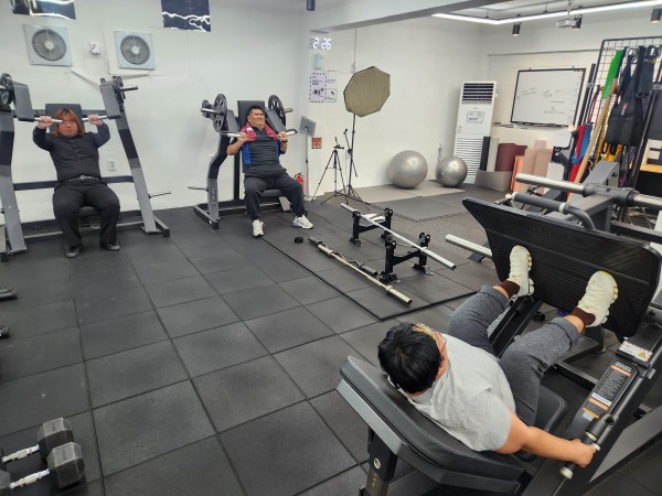 단체근력운동전경