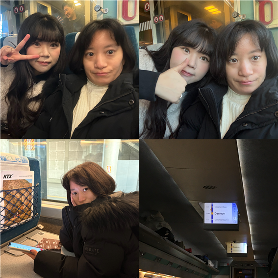 신나는 기차여행 기차를 탄 모습