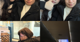 신나는 기차여행 기차를 탄 모습