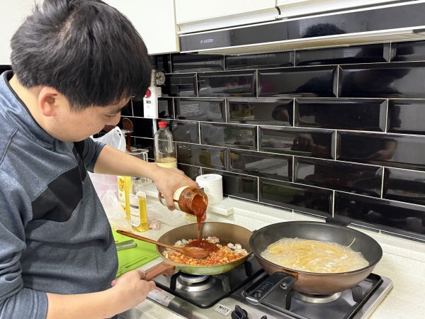 스파게티만드는모습