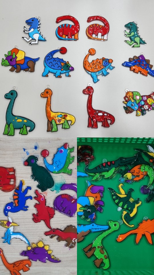 완성된 공룡들 화려하고 넘 예뻐요