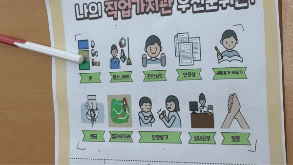 직업가치관 순위 정하기 활동지