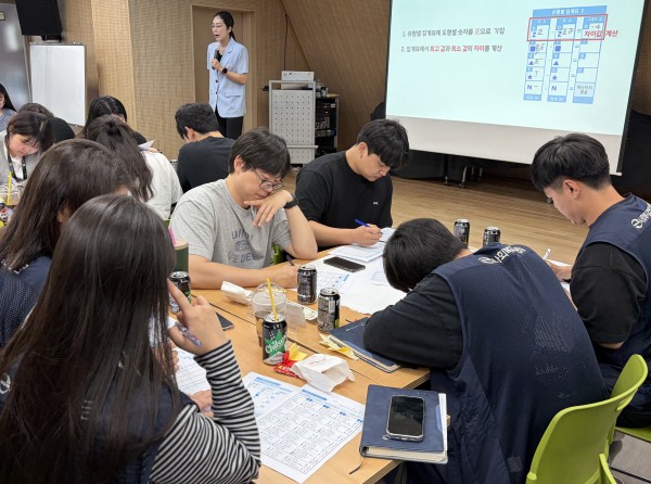 DISC 행동유형 검사를 하는 모습