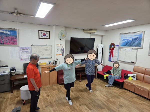 균형능력 평가 진행 중