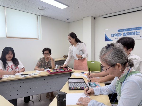 빗속에 나의 모습을 그리고 있는 모습
