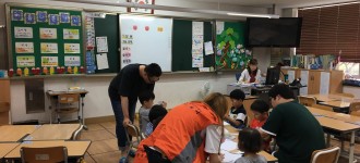 취학 준비 지원 프로그램 "신나는 학교" 안현초등학교 1학년 교실 모의 수업 진행